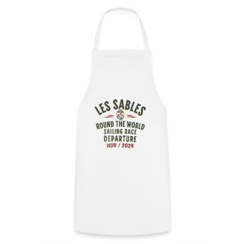 Les Sables round the world sailing race blc - Tablier de cuisine - blanc - Devant - AI Model Male 185 dark (185cm)