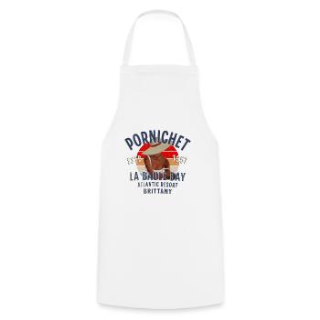 Glamorous Pornichet - Cooking Apron - white - Front - AI Model Male 185 dark (185cm)