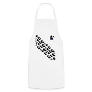 Pattes Paysage et Logo Cacahuète - Tablier de cuisine - blanc - Devant - AI Model Male 185 dark (185cm)