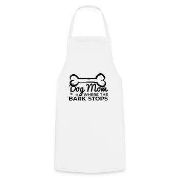 Maman chienne - Tablier de cuisine - blanc - Devant - AI Model Male 185 dark (185cm)