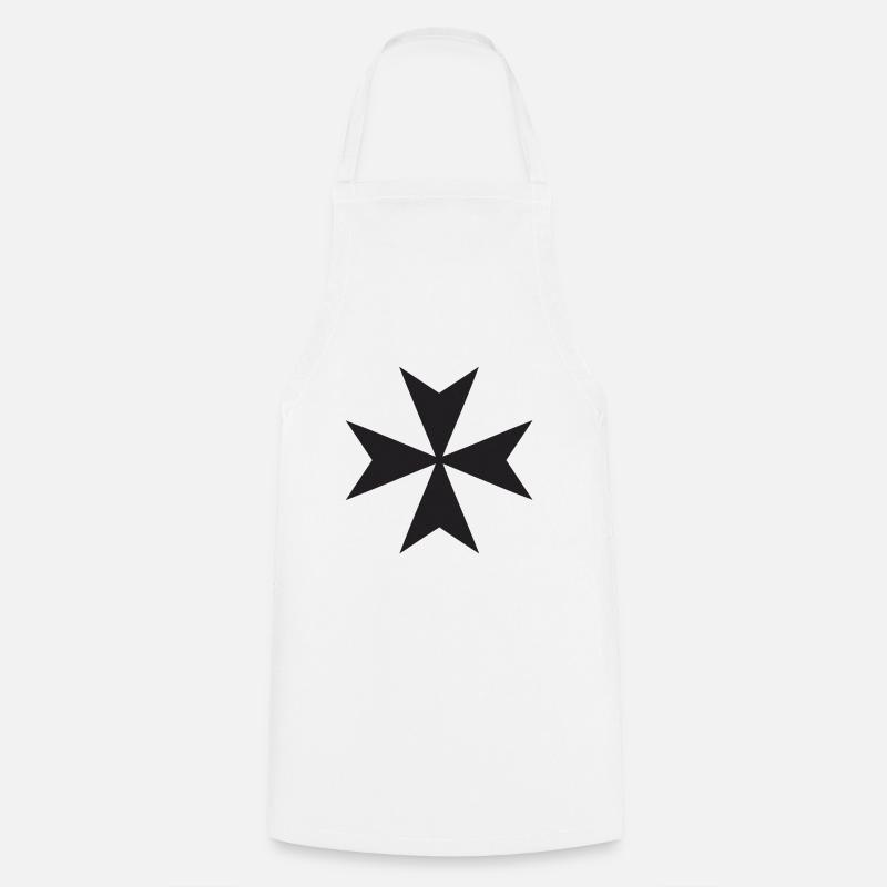 Maltese Cross - Cooking Apron - white