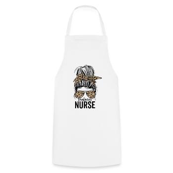 Lustige Dialysekrankenschwester Nephrologie Unordentliches Brötchen - Kochschürze - Weiß - Vorne - AI Model Male 185 dark (185cm)