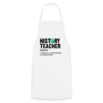History Teacher Funny Definition Social Studies - Cooking Apron - white - Front - AI Model Male 185 dark (185cm)