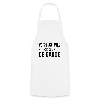I CAN'T I'M ON CALL QUOTES - Cooking Apron - white - Front - AI Model Male 185 dark (185cm)