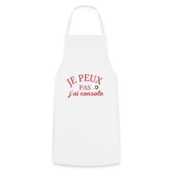 je peux pas j'ai console - Tablier de cuisine - blanc - Devant - AI Model Male 185 dark (185cm)