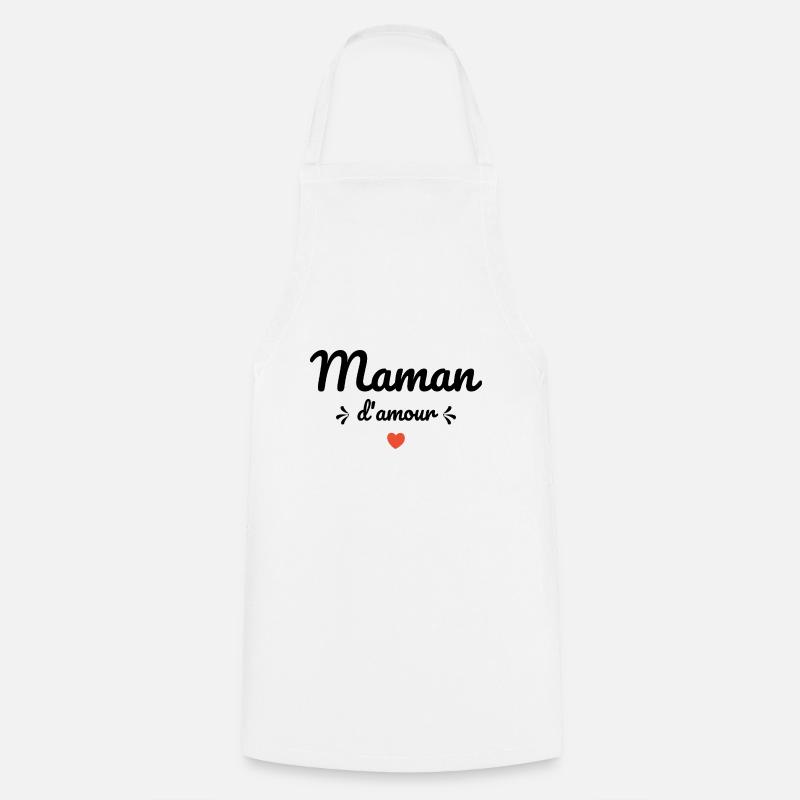 Maman d'amour - Tablier de cuisine - blanc