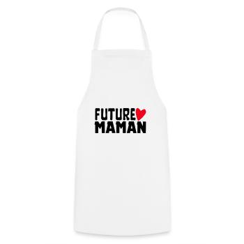 FUTURE MAMAN 3 - Tablier de cuisine - blanc - Devant - AI Model Male 185 dark (185cm)