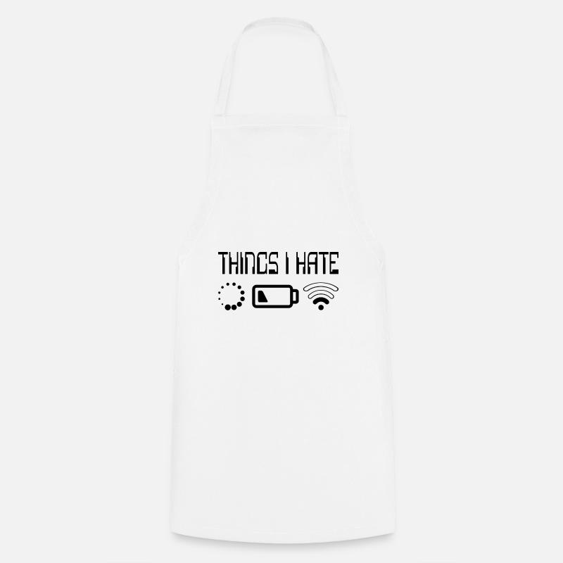Things I Hate Programmer Outfit Gamer Fun Gift - Kochschürze - Weiß