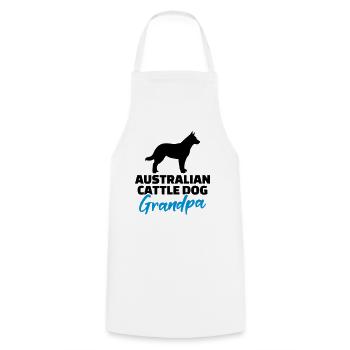 Australian cattle dog - Cooking Apron - white - Front - AI Model Male 185 dark (185cm)
