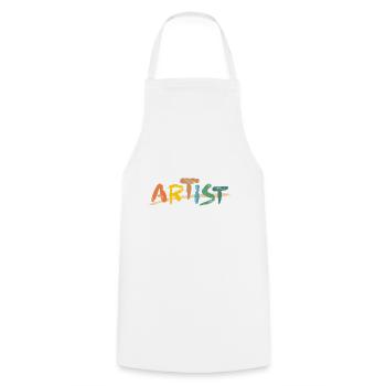 artist artist - Cooking Apron - white - Front - AI Model Male 185 dark (185cm)