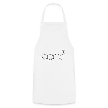 MDMA Formel - chemische Formel - Kochschürze - Weiß - Vorne - AI Model Male 185 dark (185cm)