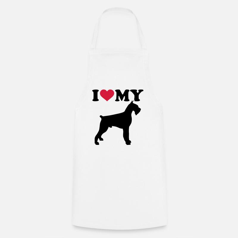 schnauzer géant - Tablier de cuisine - blanc
