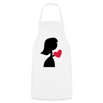 jeune mariée - Tablier de cuisine - blanc - Devant - AI Model Male 185 dark (185cm)