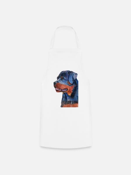 rottweiler - F - Kochschürze - Weiß