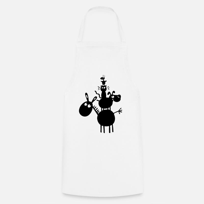 Funny Animals - Cooking Apron - white