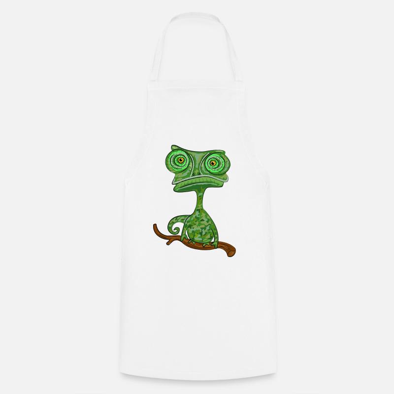 chamaeleon tier exotisch - Kochschürze - Weiß