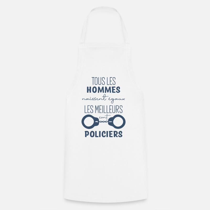 Policier - Tablier de cuisine - blanc