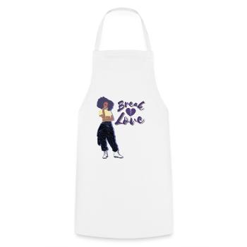 break love - Tablier de cuisine - blanc - Devant - AI Model Male 185 dark (185cm)