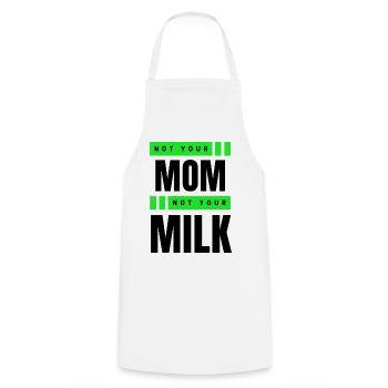 Not Your Mum Not Your Milk - Cooking Apron - white - Front - AI Model Male 185 dark (185cm)