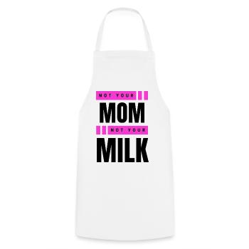 Not Your Mum Not Your Milk - Cooking Apron - white - Front - AI Model Male 185 dark (185cm)