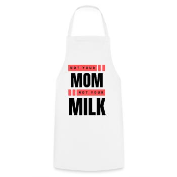 Not Your Mum Not Your Milk - Cooking Apron - white - Front - AI Model Male 185 dark (185cm)
