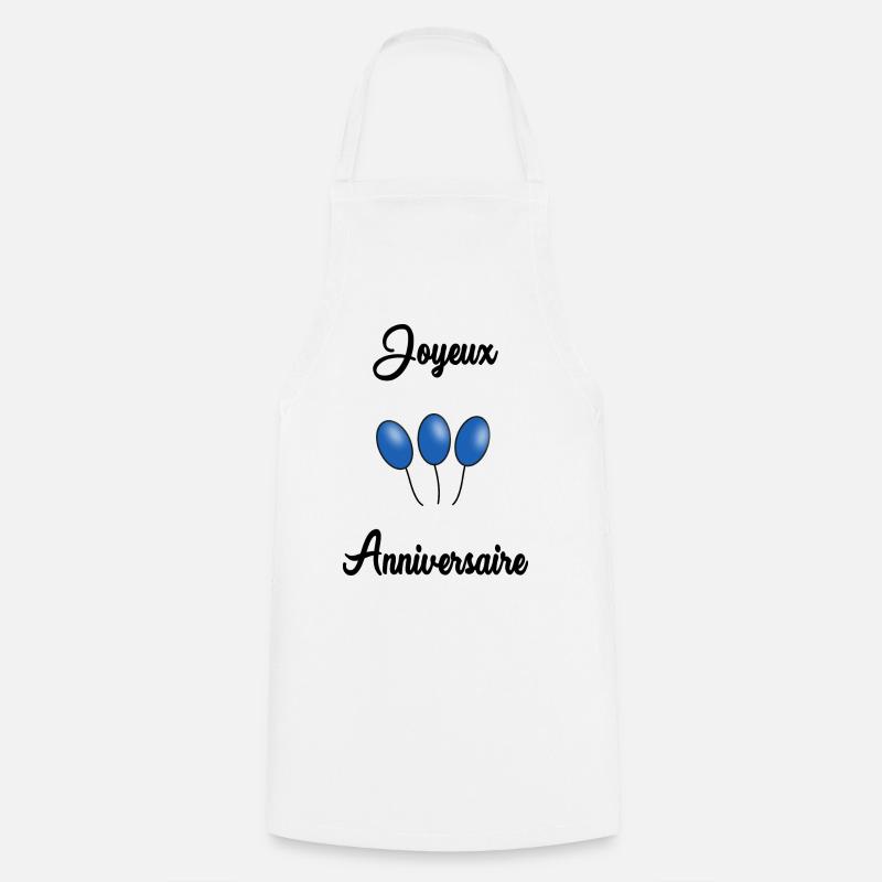 JOYEUX ANNIVERSAIRE - Tablier de cuisine - blanc