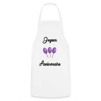 JOYEUX ANNIVERSAIRE - Tablier de cuisine - blanc - Devant - AI Model Male 185 dark (185cm)