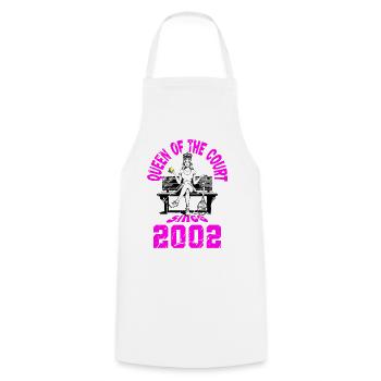 Maillot de tennis anniversaire femme 2002 - Tablier de cuisine - blanc - Devant - AI Model Male 185 dark (185cm)