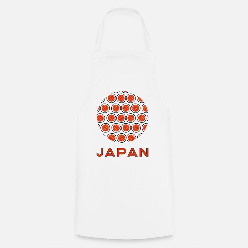 Rising Sushi (dark) - Cooking Apron - white