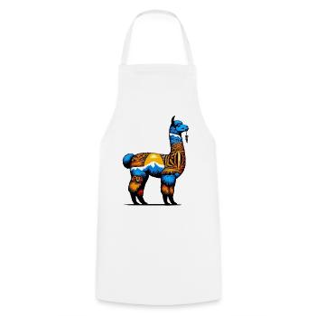 Alpaca - Cooking Apron - white - Front - AI Model Male 185 dark (185cm)