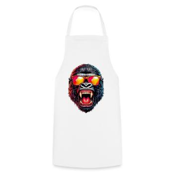 Gorilla - Cooking Apron - white - Front - AI Model Male 185 dark (185cm)