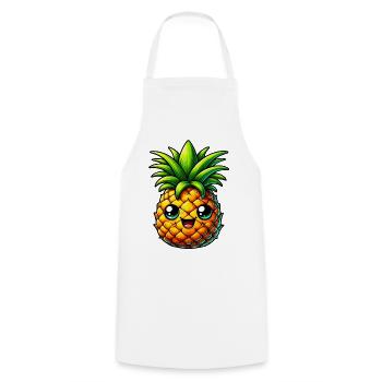 Pineapple - Cooking Apron - white - Front - AI Model Male 185 dark (185cm)