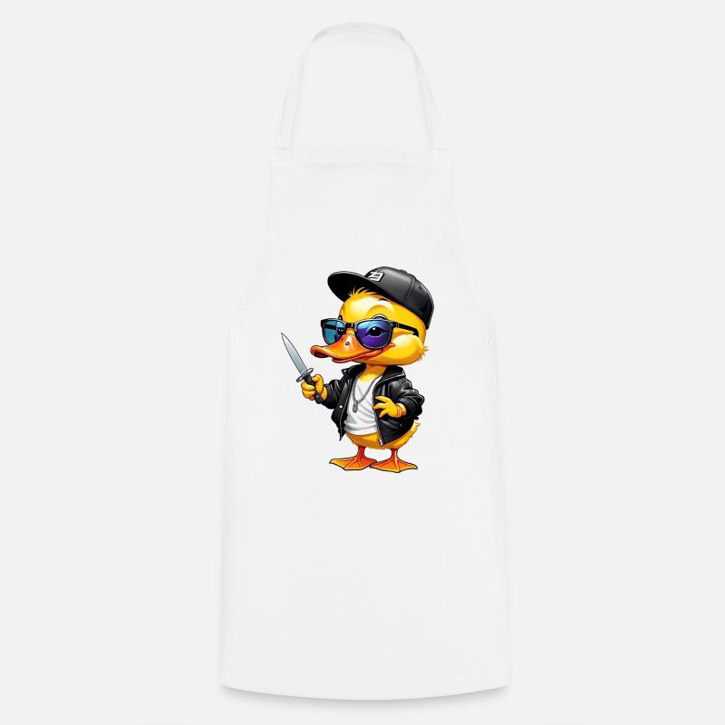 SSW32 Rapper Duck Knife Veste et chapeau - Tablier de cuisine - blanc