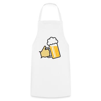 XBayerian Salute (L3) - Cooking Apron - white - Front - AI Model Male 185 dark (185cm)