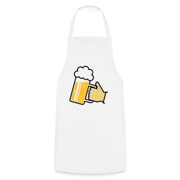 XGruß from Bavaria (L3) - Cooking Apron - white - Front - AI Model Male 185 dark (185cm)