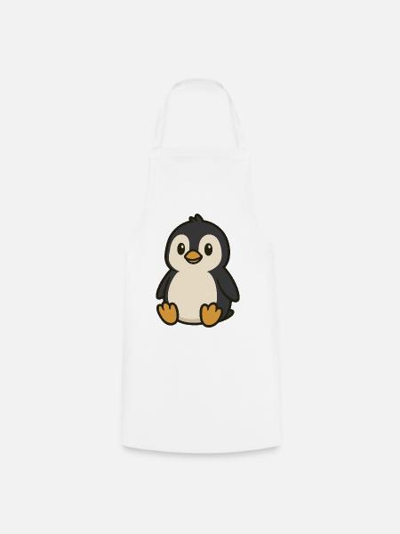 Niedlicher Cartoon-Pinguin – Arktis-Freund - Kochschürze - Weiß