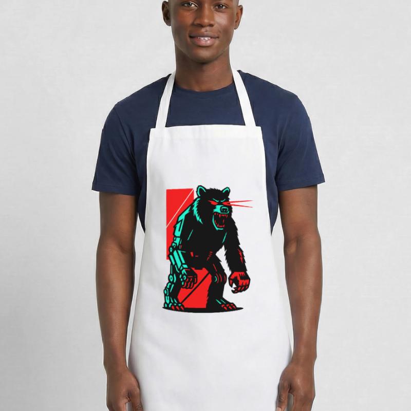 Mecha Techno Bär Kochschürze