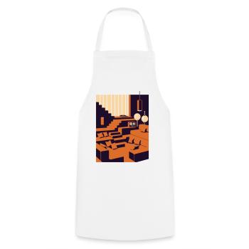 Interior Design Dream - Cooking Apron - white - Front - AI Model Male 185 dark (185cm)