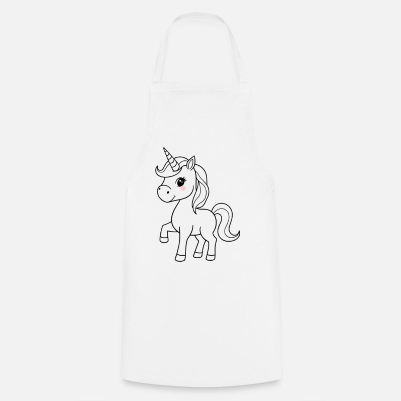 Minimalistic Unicorn - Cooking Apron - white