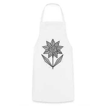 Patterned floral graphic - Cooking Apron - white - Front - AI Model Male 185 dark (185cm)