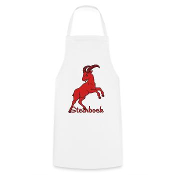 Signe du zodiaque Capricorne - Tablier de cuisine - blanc - Devant - AI Model Male 185 dark (185cm)