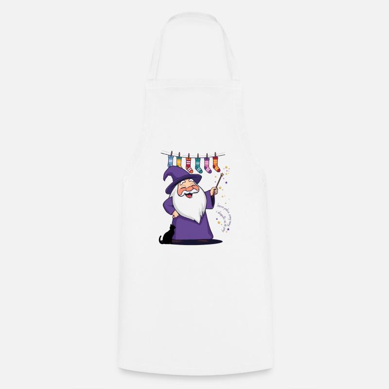 Le Magicien et les Chaussettes - Tablier de cuisine - blanc