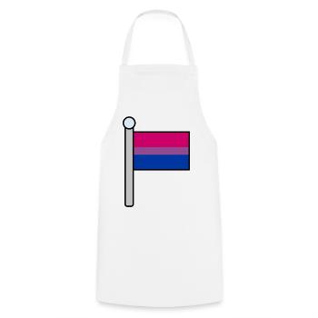 Bisexual Pride Flag  - Cooking Apron - white - Front - AI Model Male 185 dark (185cm)