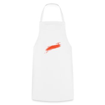 Brush stroke - Cooking Apron - white - Front - AI Model Male 185 dark (185cm)