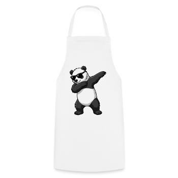 Dab Panda - Cooking Apron - white - Front - AI Model Male 185 dark (185cm)