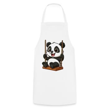 Süßer Panda auf der Schaukel Cartoon Spielplatz - Kochschürze - Weiß - Vorne - AI Model Male 185 dark (185cm)