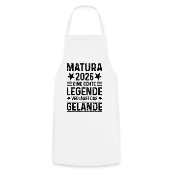 Matura 2026 A legend leaves the site - Cooking Apron - white - Front - AI Model Male 185 dark (185cm)