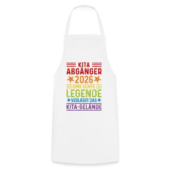 Kita Graduate 2026: Legend leaves Kita grounds - Cooking Apron - white - Front - AI Model Male 185 dark (185cm)