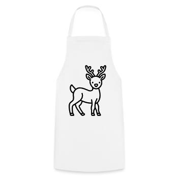deer - Cooking Apron - white - Front - AI Model Male 185 dark (185cm)