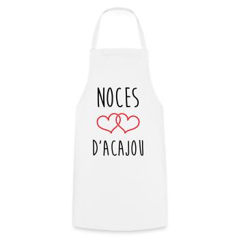 Mahogany Wedding 27 Years - Cooking Apron - white - Front - AI Model Male 185 dark (185cm)